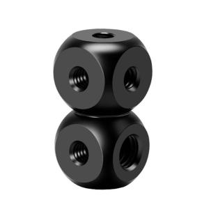 Aluminum Mounting Block 1/4 3/8 Screw Hole Adapter Block Mount Block Bracket for Microphone Tripod Accessories