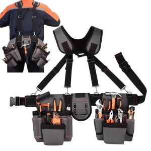IUYJN Adjustable Professional Tool Belts Vest Type Large Capacity Electrician Special Tool Bag Practical Multifunctional Combined Tool Organizer Carpenters