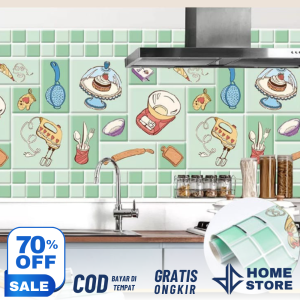 BISA COD-Wallpaper Stiker Dinding 60CMX5M Dapur Glossy Foil Stiker Kitchen Set Motif Jeruk Kekinian