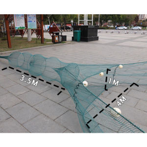 River Fishing Net Trawl Folding Fish Shrimp Cage Net Trap Lambat Fishing Net River Interception