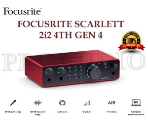 FOCUSRITE Scarlett 2i2 /Focusrite Scarlett Solo 4th Gen USB Audio Interface ORIGINAL RESMI