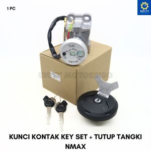 KUNCI KONTAK SET KOMPLIT KUNCI JOK  PLUS TUTUP TANGKI NMAX OLD/LAMA 2DP