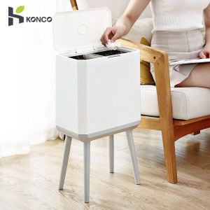 Konco Kitchen Garbage Bin With Lid Trash Can Large Capacity Press Type Waste Bin Household Separation Rubbish Bin Trash Bin