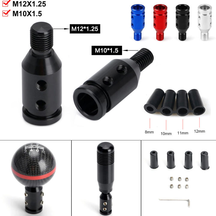 Universal Car Manual Gear Shift Knob Adapter For M10x1.5/M12x1.25