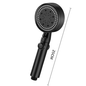 Shower Head 5 Modes  Booster Shower Portable High Pressure Bathroom Shower Handheld Shower