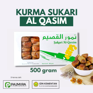 Grosir Murah / Kurma Basah Sukkari Sukari ASLI Al Qasim Box 500 Gram
