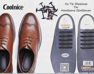 COOLNICE Silicone No-Tie Shoelaces for LEATHER SHOES Patented Premium Product Item LX-C 5+5 One Pair 10 Pieces Durable Elastic Tie-Free ROUND Silicone Shoelaces