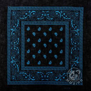 Musion Hip Hop Classic Paisley 100% Cotton Fashion Bandana Scarf 55cm*55cm Black Red Printed Headband for Women Men