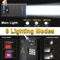 Haixnfire w203 Đèn Cắm Trại Ngoài Trời Có thể sạc qua USB 3000 lumens đèn pha đèn pin LED phía trước và phía sau đèn pha đèn xe đạp và phụ kiện xe đạp đèn khẩn cấp. 