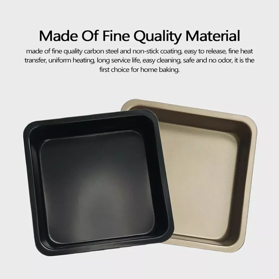 Square Cake Pans Non-Stick Baking Pan Carbon Steel Toast Pan