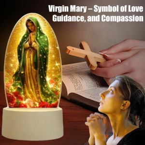 Our Lady Prayer Acrylic Atmosphere Lamp Smart Home Religious Creative Decoration 3D Acrylic LED Night Light