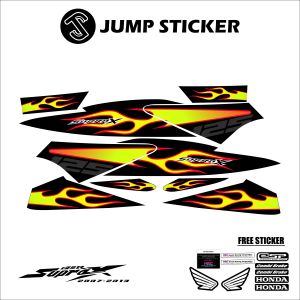 Stiker Striping Supra X 125 R - CW - SW 2007 - 2013 grafis variasi 002