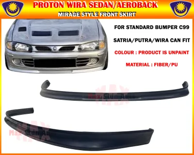 PROTON WIRA SEDAN SALOON AEROBACK SATRIA PUTRA FRONT SKIRT FOR SE BUMPER STANDARD C99 (MIRAGEMUGENGTIR3SEMIVEC)