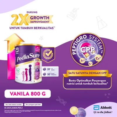 PediaSure Vanila (1-10th) 800gr - Nutrisi Pertumbuhan