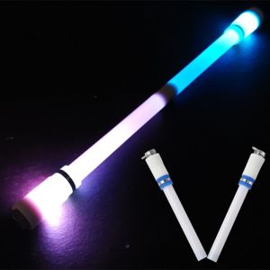TSEVD Funny Anti-anxiety School Supplies Fidget Toy Stationery Gaming Ballpoint Pen Kids Gift Light Balance Pen Foldable Spinning Pen Luminous Spinning Pen Rotating Light Pen