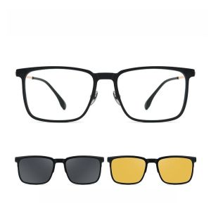FIRADA Polarized Fashion Glasses Comfortable Retro Square Glasses Men's Luxury Prescription Glasses Frame B5088M