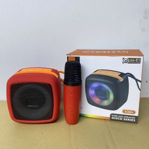 (มีของพร้อมส่ง)ลำโพงพร้อมไมค์ รุ่นK308+ ไฟ DISCO SERIES ไมค์ร้องเพลงไร้สาย 1ตัว ลำโพงวินเทจ ลำโพงพกพาไร้สาย เสียงดีแน่นๆ