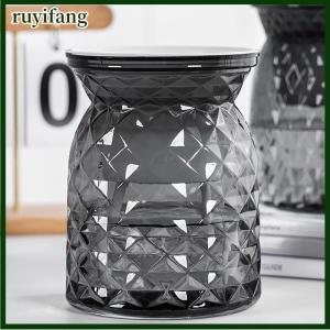 ruyifang กระถางต้นไม้พลาสติกใสรดน้ำด้วยตัวเองขนาดเล็กสำหรับตกแต่งบ้าน