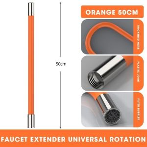 Rotatable Water Faucet Tube Pipe Hose Extender Adapter with Adjustable flexible Extension Hose DV