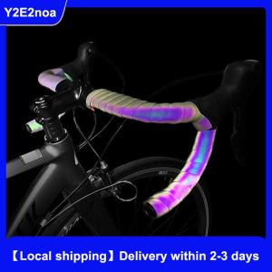 【Local shipping】 Cycling Bicycle Handlebar Tape Light Reflective Bike Bar Tape Wrap Pu Leather