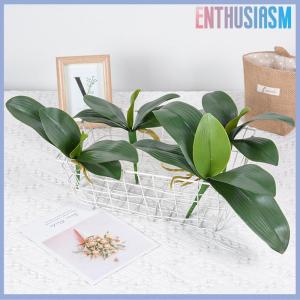 【Enthusiasm】🌟🌟【Hot Sale】🎈 Orchid Leaves Artificial Phalaenopsis Stems Leaf Faux Cymbidium Flower Foliage Green Real Touch Latex Bulk Home Decor