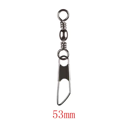 GS 50pcs Lot Durable Hot High Quality Hanging Snap Fishing Connector Barrel Swivel Stainless Steel