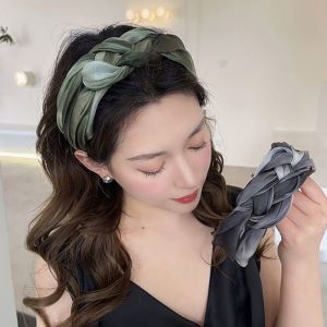 DAFANS Fashion Exquisite Trendy Wide Edge Wash Face Girls Headwear Hairband Mesh Women Headband Twisted Braid Hair Hoop Hair Accessories Korean Style Headband