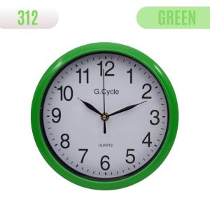 G.Cycle Round Colourful Glass Quartz Analog Modern Silent Quiet Home Office Living Wall Clock Jam Dinding Hiasan Bulat