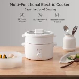 fast shipping -in stockSimplus 1.8L Multi Electric Cooker ... 600W Quick Heating ... 304 Stainless Steel Steamer ... Titanium Ceramic Coating DZGH013