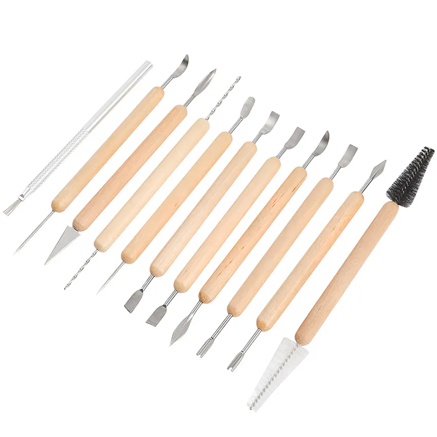 10 Pcs Dental Knife Kit Wax Carve Clay Sculpture Tool Blade Pottery Metal  Wood Carving Knife Modeling Jewelry Making Set Tools 