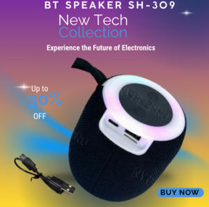 SH-309MKK Mini Wireless Speaker Multi-Scene Outdoor Portable Fabric Subwoofer Sound System with Colorful RGB Night Light