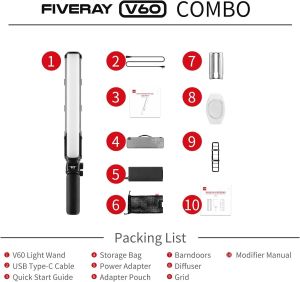 Zhiyun FIVERAY V60 Bi-Color Handheld LED Light Wand
