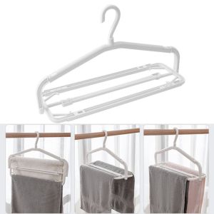 JIYAN2866 Scalable Clothes Hanger Foldable Rotatable Drying Rack Multifunctional Space Saving Coat Towel Hanger for Home Closet Balcony