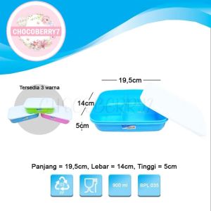 Kotak KMP 900ml warna foodbox warna tempat bekal kotak plastik makanan warna Mutiarapack 900 ml warna BPL013B Mutiara pack
