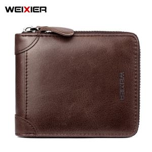 BISA COD ORI!!!Ada Emboss Dompet Lipat Resleting Pria Kulit Premium