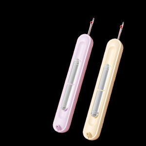 2pcs Dual-Purpose Needle Threader And Seam Ripper Hand Sewing Remover Sewing Rippers 2 In 1 Plastic Handle Craft Thread Cutter