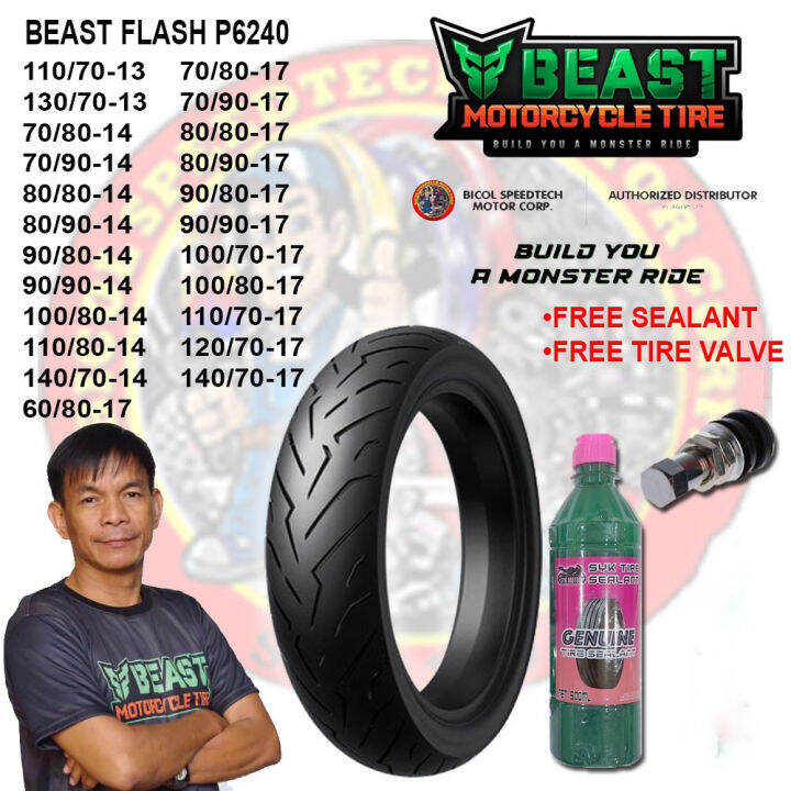 Beast Tire Flash Tubeless P With Tire Valve Sealant Lazada Ph