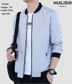 HUILISHI High Quality Korean Bomber Mens Jacket: Stylish Outerwear for Men