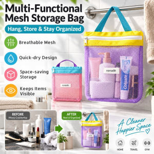 Portable Toiletry Bag Waterproof Mesh Travel Wash Bag Quick Dry Cosmetic Organizer Bathroom Storage For Travelers