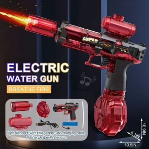 Đồ chơi súng nước tự động Fire Mouse có đèn sử dụng pin sạc đồ chơi vận động mùa hè cho trẻ em
