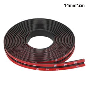 200cm Karet Kaca Mobil 14mm/19mm Karet List Kaca Mobil Universal Strip Segel Karet Mobil Debu Suara Noise Reduction