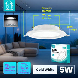 WeHome Ultra Thin LED Ceiling Light Pin Light 3 Colors 3500K/4000K/6500K Selectable 5W 9W Downlight