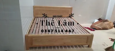 Giường gỗ sồi bao lắp ráp trong ngày đủ size 1m8 x 2m