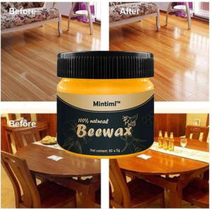 Furniture Care Wood Seasoning Beewax Polish Organic Natural Pure Wax Complete Solution Home Cleaning