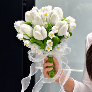 Tự Làm - Set vật liệu bó hoa cưới bằng kẽm nhung tự làm hoa cưới S1152