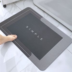 Floor Mat Super Absorbent for Bathroom Oval & Rectangle Shapes Quick-Drying Non-Slip Soft & Comfortable Mat for Bathroom Super Absorbent Floor Mat