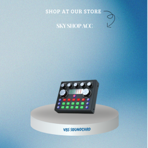 V8S SoundCard Mixer Audio Bluetooth LED Live Broadcast