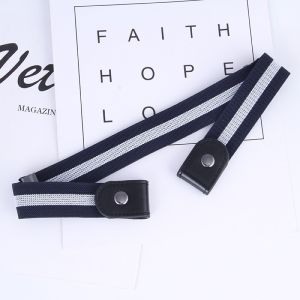 Women Canvas Belt Lazy Invisible Belt Women No Trace Jeans Wild Elastic Elastic Belt