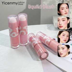 Yicentmy บลัชออนเนื้อเครื่องสำอางแบบนู้ดเรียบลื่นกันน้ำที่ปัดแก้มละเอียดอ่อนติดทนนานคอนทัวร์ผิวด้าน