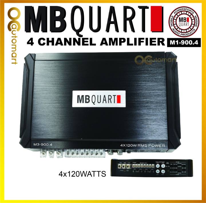 MB Quart 4 Channel Amplifier Full Range Class D Amplifier M3-900.4 ...